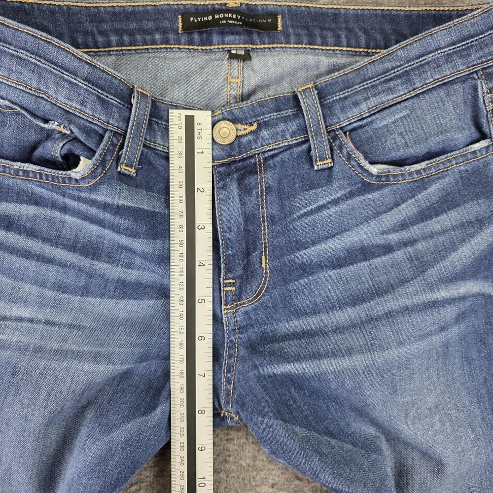 Flying Monkey Skinny Jeans Womens 26 Blue Medium Wash Mid Rise Stretch Denim - Picture 8 of 9